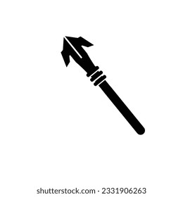 Arrowhead Spear Logo, Arrow Hunting Hipster Weapon Design, Vector Illustration Template