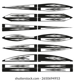 Arrowhead stripe pattern. Repeating spear rows. Directional border Vector. Symmetric navigation design