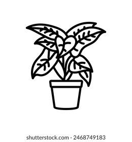 Arrowhead Vine Isolierte Symbol, Vektorillustration