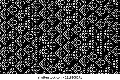 Arrowheads patterns made from circles. Black and white background. Suitable for wallpaper, fabric, cover, card, and banner.