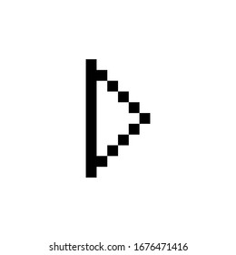arrowheads, play and arrow icon. Perfect for application, web, logo, game and presentation template. icon design pixel art and line style