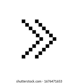 arrowheads, up, down, left, right and arrow icon. Perfect for application, web, logo, game and presentation template. icon design pixel art and line style
