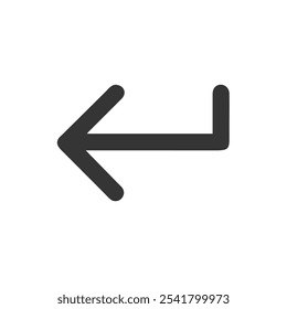 arrow-left icon vector illustration style