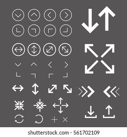 Arrow.Outline Vector Icons For Web And Mobile White