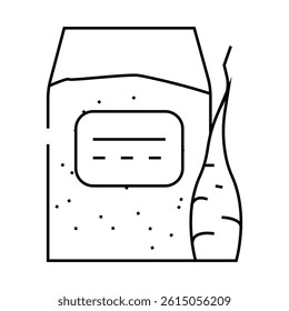 arrowroot agricultural plant gluten free line icon vector. arrowroot agricultural plant gluten free sign. isolated contour symbol black illustration