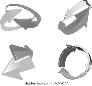 Arrows - 1. set of grey arrows