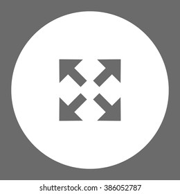 Arrows in 4 directions. Vector icon grey and white
