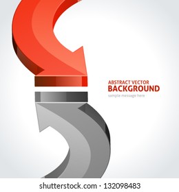 Arrows abstract 3d vector background