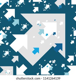 Arrows Abstract Background illustration. isolated over a blue background