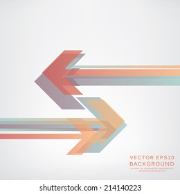 Arrows abstract background in soft colors. Eps10 vector illustration.