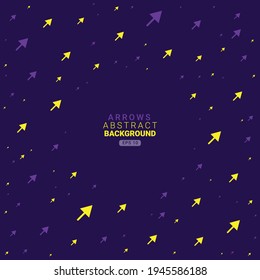 Arrows abstract background. Vector illustration of arrows flying diagonally upwards on an angle.
