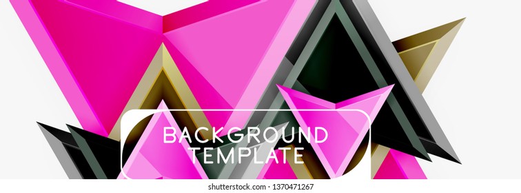Arrows abstract composition for banner, background or logo. Vector modern universal template