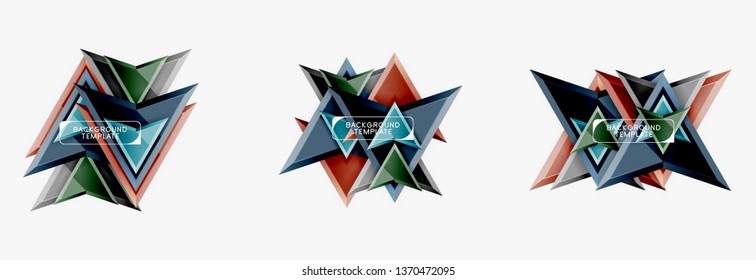 Arrows abstract composition for banner, background or logo. Vector modern universal template