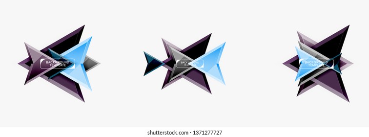 Arrows abstract composition for banner, background or logo. Vector modern universal template