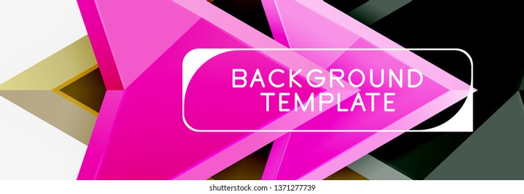Arrows abstract composition for banner, background or logo. Vector modern universal template