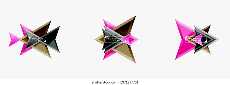 Arrows abstract composition for banner, background or logo. Vector modern universal template