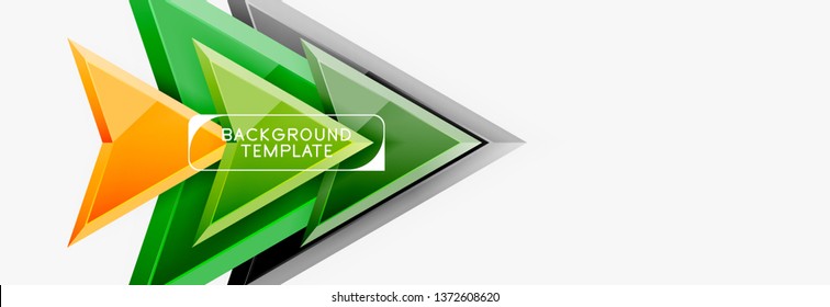 Arrows abstract composition for banner, background or logo. Vector modern universal template