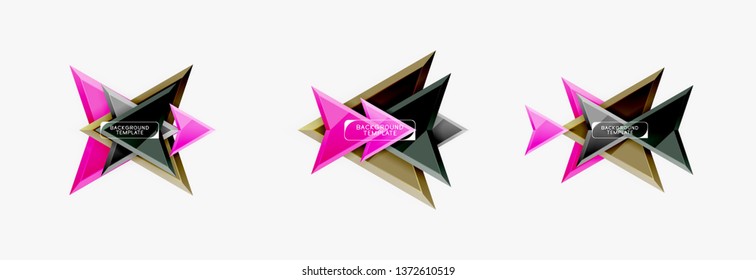 Arrows abstract composition for banner, background or logo. Vector modern universal template