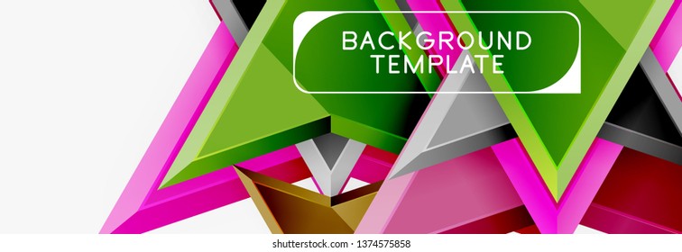 Arrows abstract composition for banner, background or logo. Vector modern universal template