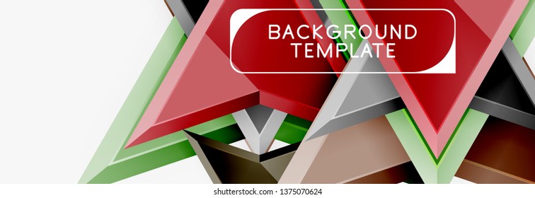 Abstrakte Pfeilkomposition für Banner, Hintergrund oder Logo. Moderne Vektorgrafik-Universalvorlage