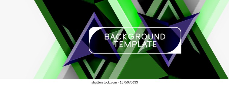 Arrows abstract composition for banner, background or logo. Vector modern universal template