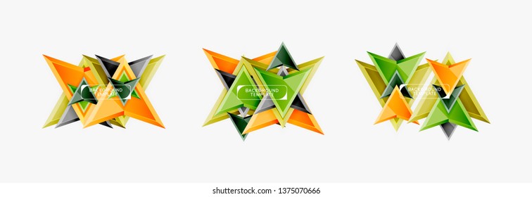 Arrows abstract composition for banner, background or logo. Vector modern universal template