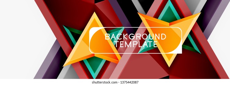 Arrows abstract composition for banner, background or logo. Vector modern universal template