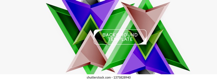 Abstrakte Pfeilkomposition für Banner, Hintergrund oder Logo. Moderne Vektorgrafik-Universalvorlage