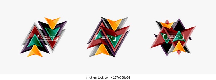 Arrows abstract composition for banner, background or logo. Vector modern universal template