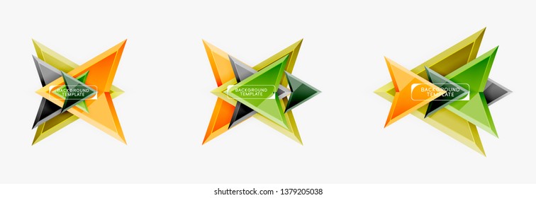 Arrows abstract composition for banner, background or logo. Vector modern universal template