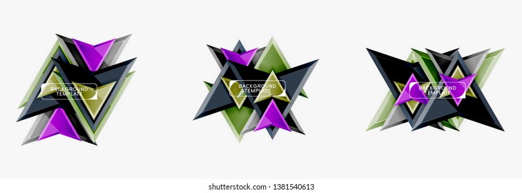 Arrows abstract composition for banner, background or logo. Vector modern universal template