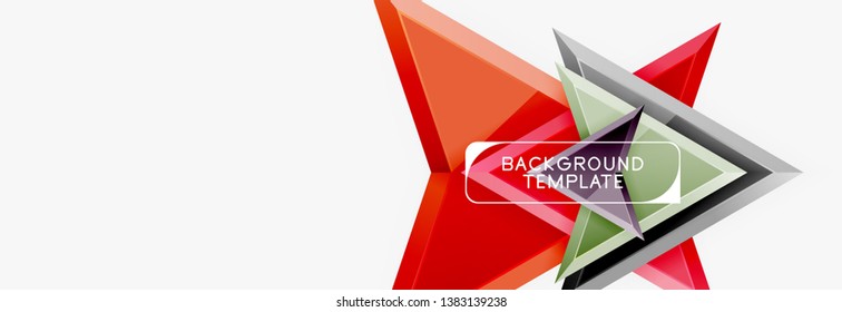 Abstrakte Pfeilkomposition für Banner, Hintergrund oder Logo. Moderne Vektorgrafik-Universalvorlage