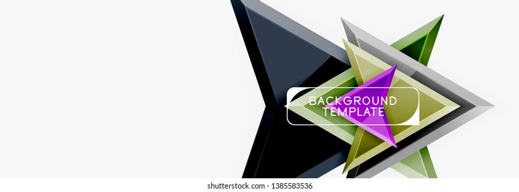 Arrows abstract composition for banner, background or logo. Vector modern universal template