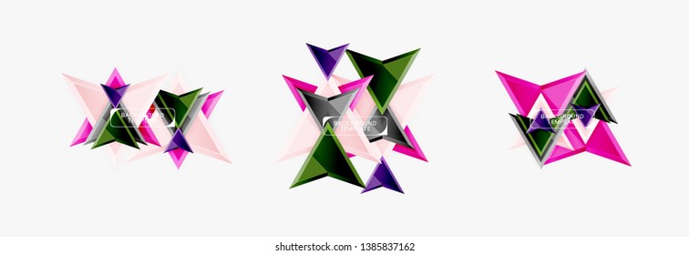 Arrows abstract composition for banner, background or logo. Vector modern universal template