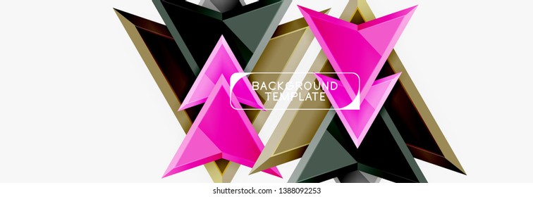 Arrows abstract composition for banner, background or logo. Vector modern universal template