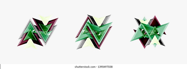 Flechas de composición abstracta para banner, fondo o logotipo. Plantilla universal moderna para vectores