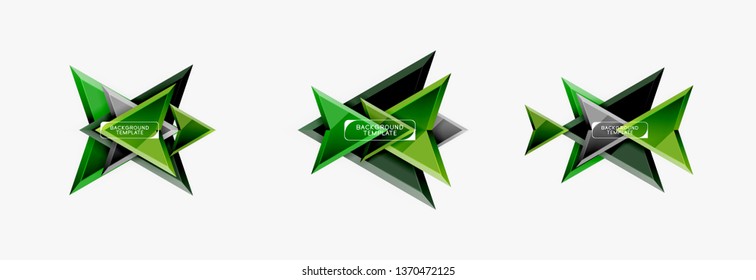 Arrows abstract geometric backgrounds and elements. Vector template