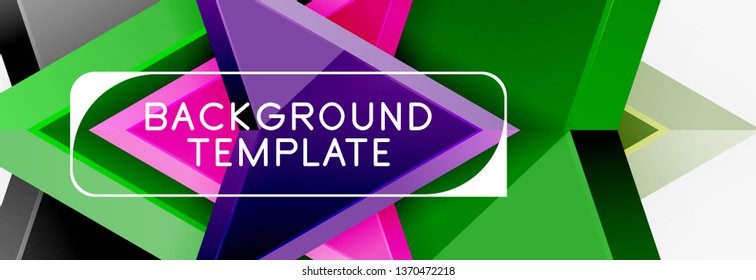 Arrows abstract geometric backgrounds and elements. Vector template