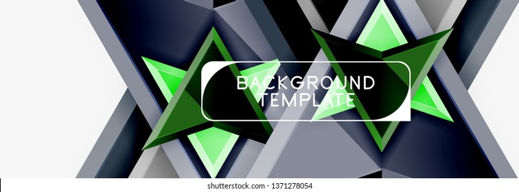 Arrows abstract geometric backgrounds and elements. Vector template