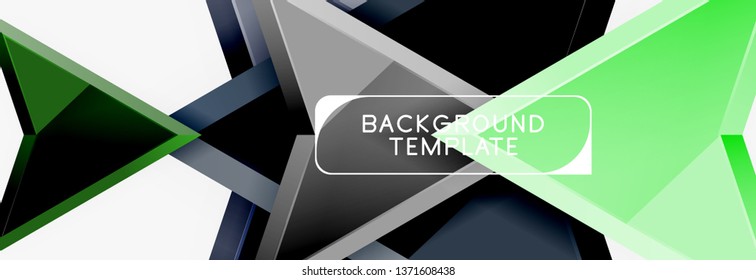 Arrows abstract geometric backgrounds and elements. Vector template
