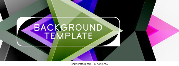 Arrows abstract geometric backgrounds and elements. Vector template