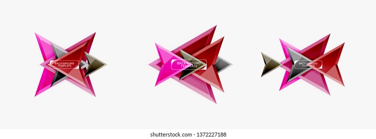 Pfeil abstrakte geometrische Hintergründe und Elemente. Vektorgrafik-Vorlage