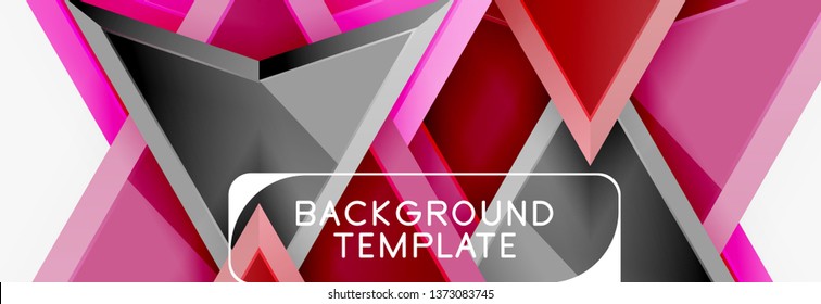 Arrows abstract geometric backgrounds and elements. Vector template