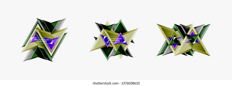 Setas abstratas de fundos geométricos e elementos. Modelo de vetor
