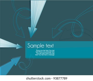 Arrows - Abstract arrows shows to text (Blue)