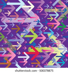 Arrows aiming in One Direction - Multicolored Pattern
