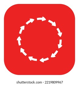 Arrows and app icon on white