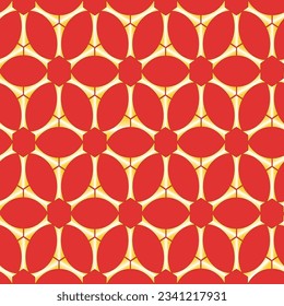 The arrows are arranged to look like certain symbols and formed into a vector seamless pattern on an orange background