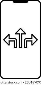 arrows arrow phone mobile direction arrow Outline