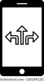 arrows arrow phone mobile direction arrow Glyph